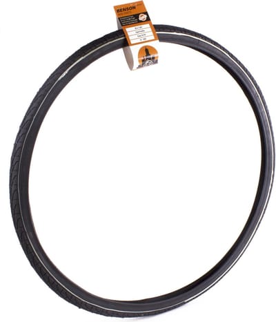 Benson Retro buitenband - 26 inch - zwart met witte lijn - stijlvol en duurzaam