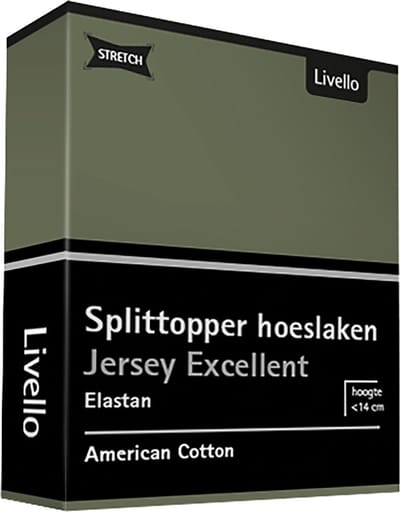 Livello Hoeslaken Splittopper Jersey Excellent Green 250 gr 140x200 t/m 160x220