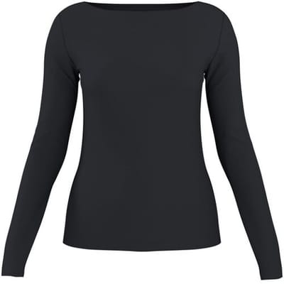 ESMARA Dames longsleeve met boothals (Zwart, S (36/38))