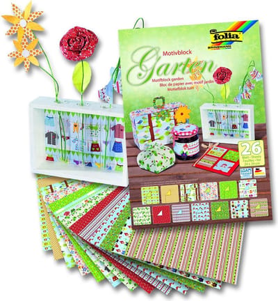 Folia Motiefpapier Hobby Creatief - Garden - Tuin - 24 x 34 cm.