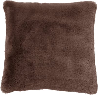 Dutch Decor ZAYA - kussenhoes 60x60 cm - bontlook - extra groot - Chocolate Martini - bruin - met rits - zonder binnenkussen