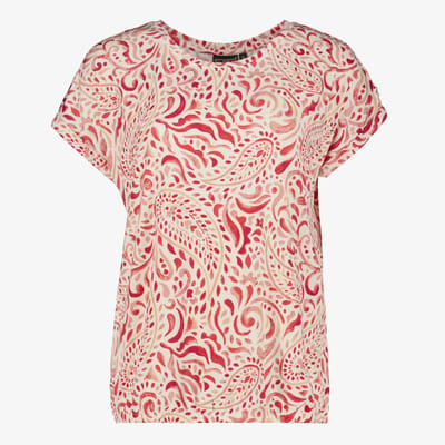 TwoDay dames top met paisley print rood creme - Maat 3XL