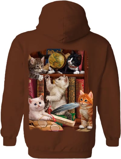 Kittens In The Library The Coloured House Hoodie S