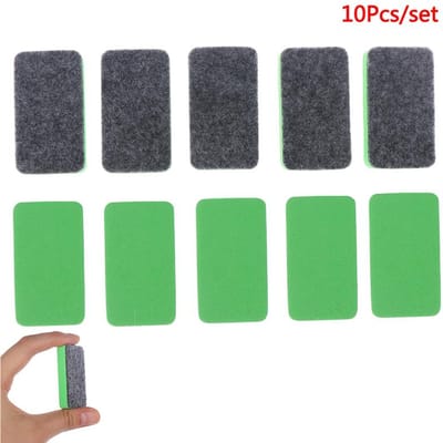 CHAUD 10pcs Mini Effaceur de Tableau Blanc Effaceur Magnétique pour Tableau Blanc Nettoyant pour Marqueurs Craie Essuyage Tableau Noir Fournitures Scolaires de Bureau gray