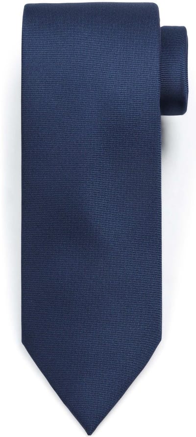 Suitable zijden stropdas Indigo Blauw - Effen - Heren das