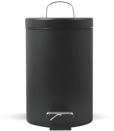 Zwarte matte pedaalemmer - 3 liter - met uitneembare binnenemmer