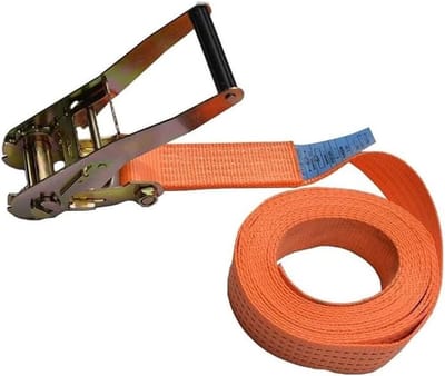 Spanbanden met ratel - Sjorbanden bevestigingsriemen - Vracht vastzetten - Hoge sterkte polyester - 5 meter - Oranje