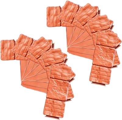 Kunststeen Tuinborder - Imitatie Randafwerking - Tuin Decoratie - Geen Graafwerk Nodig - 25x23 cm - Oranje