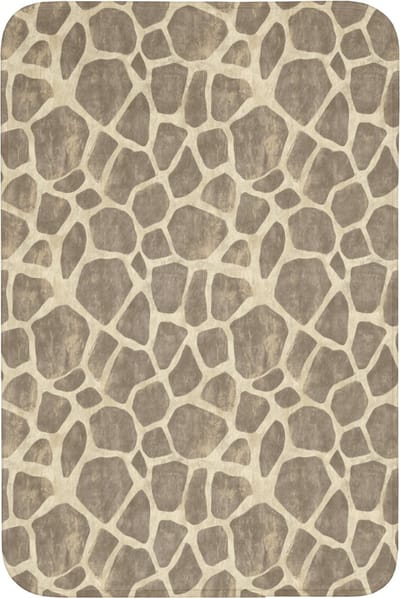 Badmat 60x90 cm - Antislip - Giraf - Patroon - Beige - Bruin - Badmatten voor badkamer - Badkamermat - Douchemat - Badkamer mat