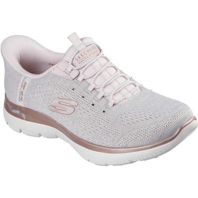 Skechers Arch Fit Summits - Zachte Schitterende Textiel Dames Licht Roze Standaard Sneakers
