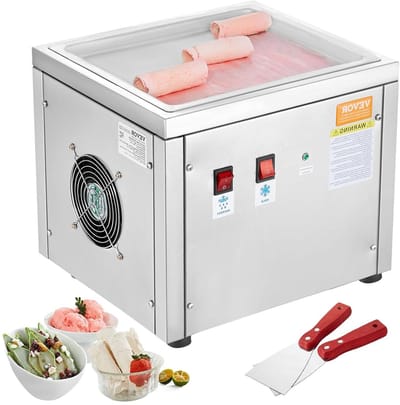 IJsrolmachine - Rolled ice machine Dessert maker - Desserts Maken - Snelle Koeling 3 Minuten - 28 x 24 cm