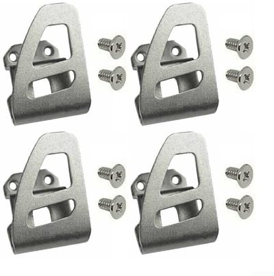 Dailygoods- Riemclip 4 Stuks - Riemhaak - Schroefbevestiging - Hoogwaardig Materiaal - Duurzaam - Geschikt voor 18V Gereedschap - Gereedschapshaken
