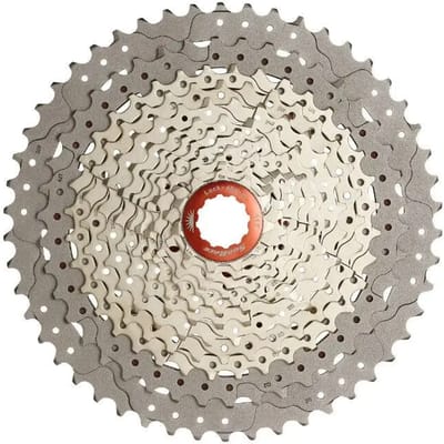 12-speed cassette Sunrace CSMZ90 11-50T - Zilver met rode spider