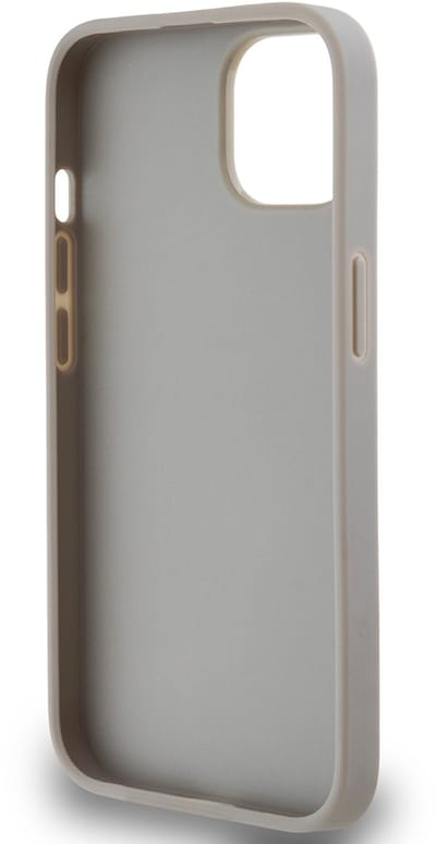 DKNY Checkered Printed Stripe Back Case - Geschikt voor Apple iPhone 14 (6.1") - Beige
