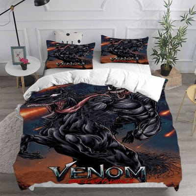 Venom The Last Dance Beddengoedsets Zachte Dekbedovertrek Bedsprei Dekbedovertrek Kussensloop 2-3 Delige Sets Kinderen Volwassen Maat US King 259x228cm