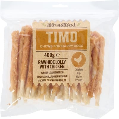 Timo Runder Lollies Met Kip - Hondensnacks - 12 cm 400 g