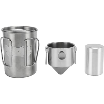 Pour Over Koffiezetapparaat Set Roestvrij Staal Pour Over Koffiezetapparaat Kop met Filter Deksel en Kan voor L gray