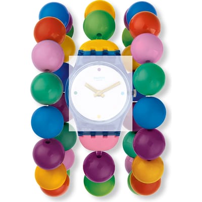 Swatch Plastic - Originals Small (25mm) - L ALN154A LN154A City Pearls Large Horlogeband