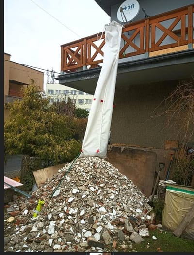 Puinbuis 11 meter - Afvalbuis Renovatie - Bouwen en Slopen - Flexibel en Stabiel - 11 Meter Lang - Wit