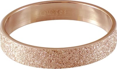 Quiges Stapelring Dames - Vulring Glitter - RVS Roségoudkleurig - Maat 19 - Hoogte 4mm