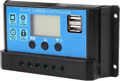 Regulator Solar Charge Controller 12 V 24 V Intelligent Panel Met Controller Batterij Dual Scherp LCD USB PWM Screen Bescherming voor Thuis, Industrie, Commercieel (30A)