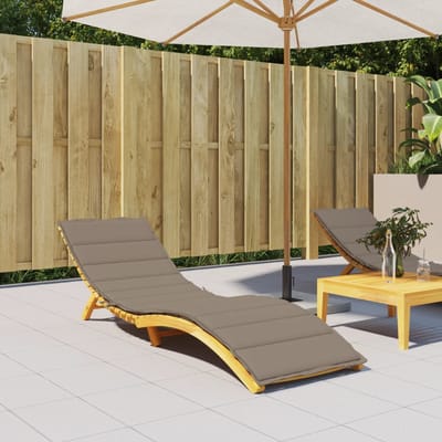 vidaXL - Ligbedkussen - 200x50x3 - cm - oxford - stof - taupe