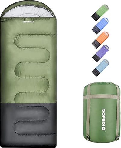 slaapzak / Premium Slaapzak Volwassenen & Kinderen - Warme 3-4 Seizoenen, Waterdichte Lichtgewicht Slaapzak voor Mannen, Vrouwen, Kamperen, Festivals & Buitenshuis met Compressiezak
