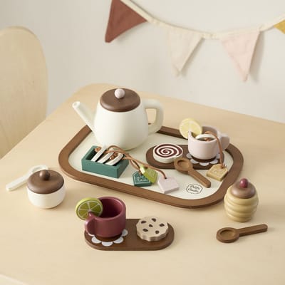 Petite Amélie Houten theeservies NOYER 20 dlg