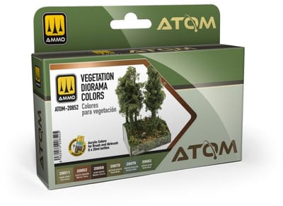 AMMO by Mig Jimenez Hobbyverf Diorama - MIG 20852 ATOM - Vegetatie Diorama Kleurenset - Acryl Set 6x20ml Verf set - 6x 20 ml