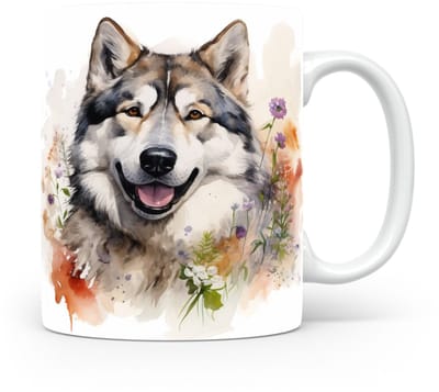 Mok Malamute Beker voor koffie of tas voor thee, cadeau voor dierenliefhebbers, moeder, vader, collega, vriend, vriendin, kantoor, opa, oma, hond, kerst, sinterklaas, verjaardag