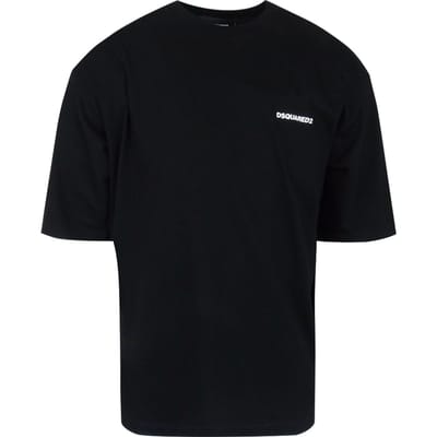 Dsquared2 T-shirt Met Opvallend Logo Op De Achterkant, Zwart