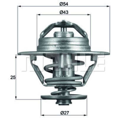 Thermostaat, koelvloeistof MAHLE TX 93 74D