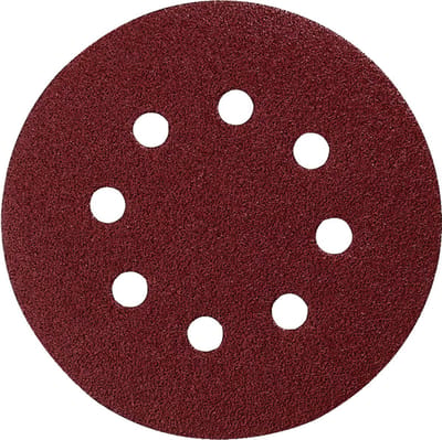 DW4Trading Schuurschijf Korrel 80 met Klittenband Velcro - 125mm met 8 Gaten - 5 Stuks