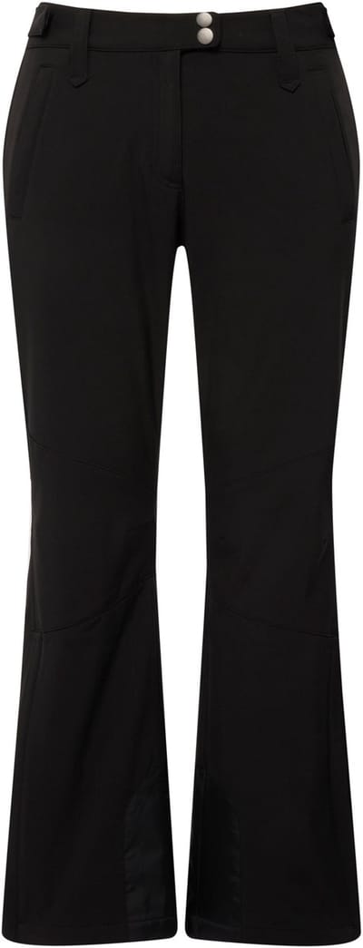 Ulla Popken - Dames - Softshellbroek waterafstotend klittenband sneeuwvanger - Zwart - Maat 42