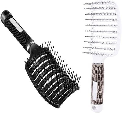 Curved Haarborstel Set voor Nat en Droog Haar, Ideaal voor Lange en Dikke Krullen, Professioneel Haarstyling Accessoire