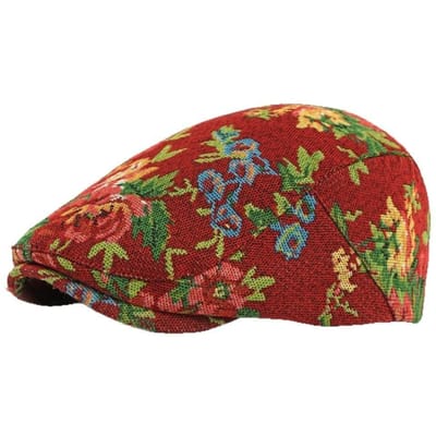 Tendance Casquette Beret Broderie Florale Chapeau Casquette à Visière de Canard Réglable Décontracté Chapeau de Peintre Rétro brown