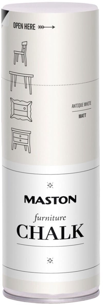 Maston Furniture Chalk - Mat - Antiek Wit - Verspuitbare Krijtverf - 400 ml - spuitbus verf