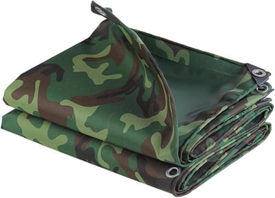Waterdicht Camouflage Zeil - Zwaar Canvas Doek - Bescherming Buiten - Versterkte Randen - 1.2x3m - Camouflage