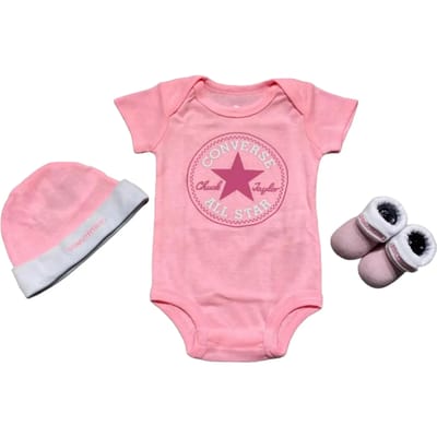 Baby romper, muts en laarsjes set Converse CHN Classic CTP (x3)