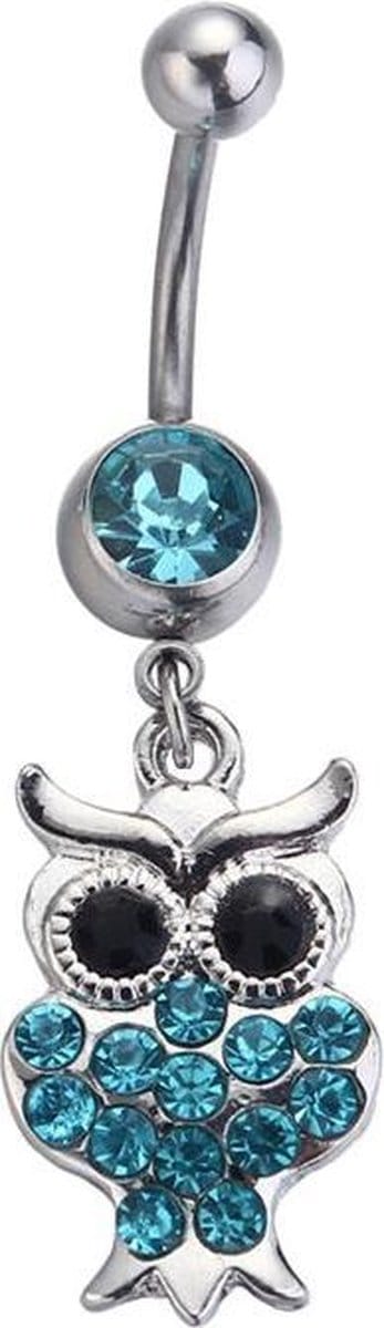 Fako Bijoux® - Navelpiercing - Uiltje - Turquoise
