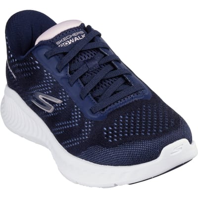 Skechers Go Walk Now Khloe Textiel Dames Marineblauw/witte Sneakers