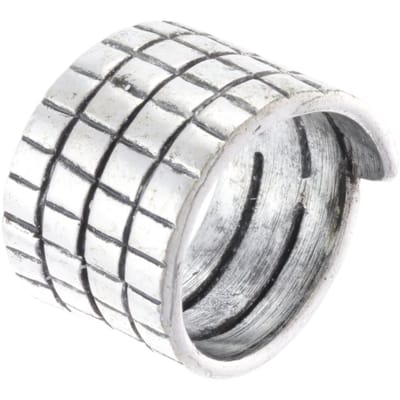 Behave - Ring - Vintage zilverkleurige brede ring - Industriële look - Unisex - Nikkelvrij