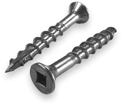 100 Stuks RVS Hek & Dekschroeven - 1-1/4" Zelftappende Type 17 met vierkante aandrijving
