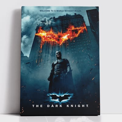Decorsome x Batman The Dark Knight Poster Rectangular Canvas - 12x18 inch