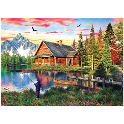 5D bricolage plein rond diamant broderie étang pêche point de croix mosaïque peinture décoration de la maison 20X30CM gray