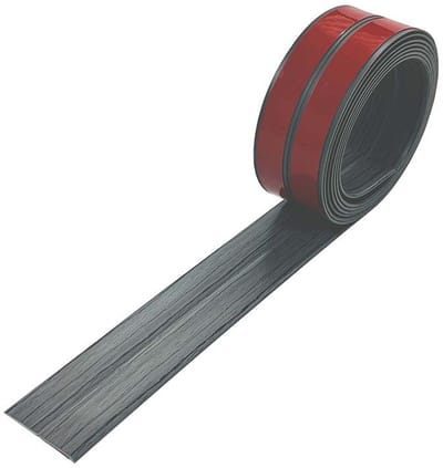 PVC-randstroken voor houten vloeren, zelfklevende randstroken voor tegels, randnaden en voegen - donkergrijs, 3m*6CM