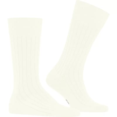 Burlington Duke Street geribd casual katoen Sokken heren wit - maat 40-46