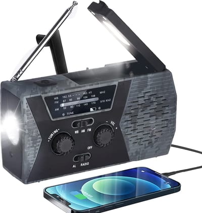 Noodradio – Solar Emergency Radio – Kamperen Outdoor Survival Radio – Powerbank – Zaklamp – Zonne Energie
