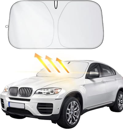 Famanu – Zonnescherm voor de auto - voorruitafdekking - zomer - opvouwbaar - autovoorruit - zonneklep - autovoorruitafdekking voor voorruit - blokkeert UV (B)