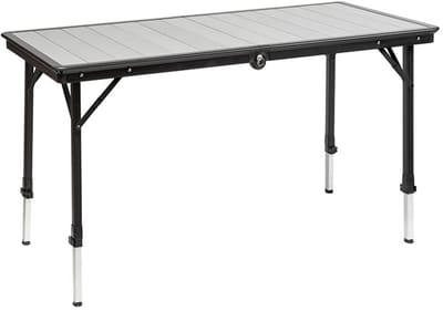 Brunner Dinemic 4 - Campingtafel 110 x 70 x 56/74 cm - Aluminium lamellen blad - Verstelbare poten - Licht en compact